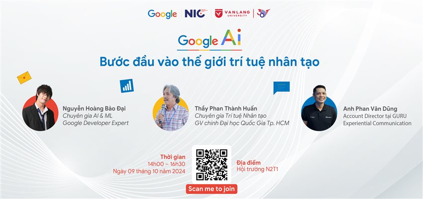 WORKSHOP “GOOGLE AI: BƯỚC ĐẦU VÀO THẾ GIỚI TRÍ TUỆ NHÂN TẠO”